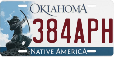 OK license plate 384APH