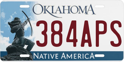OK license plate 384APS