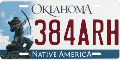 OK license plate 384ARH