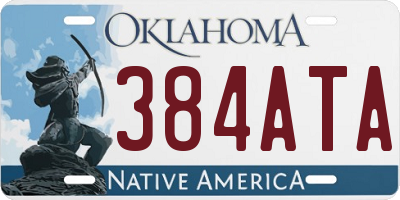 OK license plate 384ATA