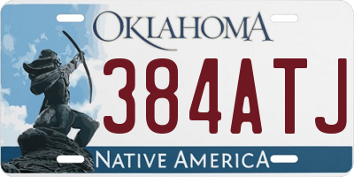 OK license plate 384ATJ