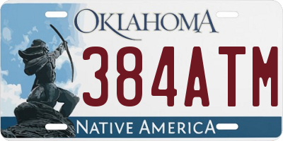OK license plate 384ATM
