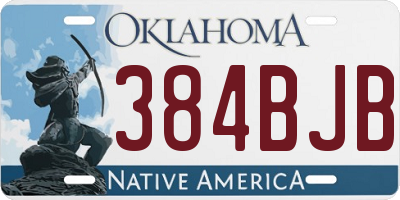 OK license plate 384BJB