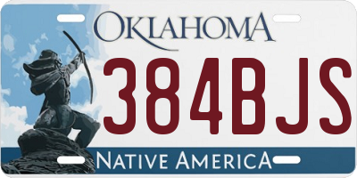 OK license plate 384BJS