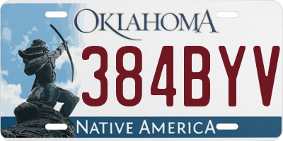 OK license plate 384BYV