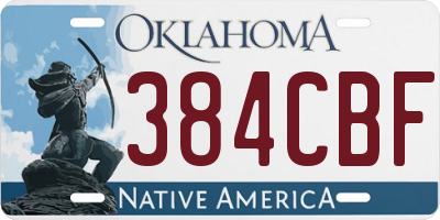 OK license plate 384CBF
