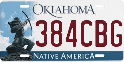 OK license plate 384CBG