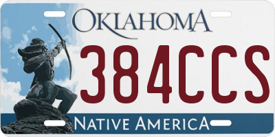 OK license plate 384CCS