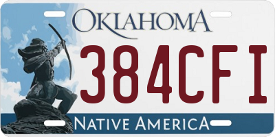 OK license plate 384CFI