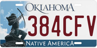 OK license plate 384CFV