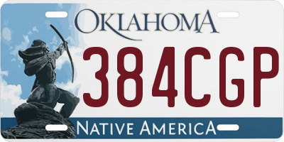 OK license plate 384CGP