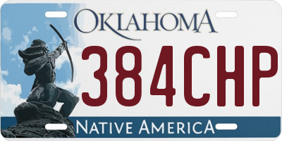 OK license plate 384CHP