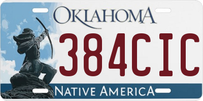 OK license plate 384CIC