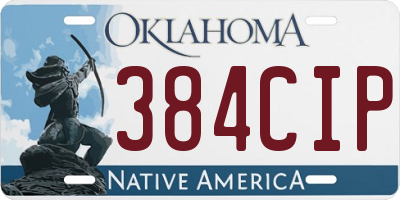 OK license plate 384CIP