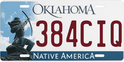 OK license plate 384CIQ