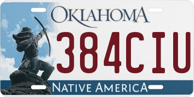 OK license plate 384CIU