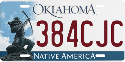 OK license plate 384CJC