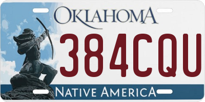 OK license plate 384CQU