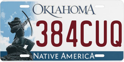 OK license plate 384CUQ
