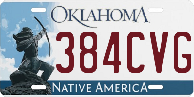 OK license plate 384CVG