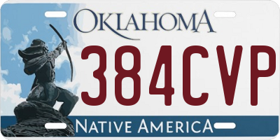 OK license plate 384CVP