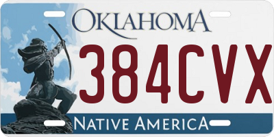 OK license plate 384CVX