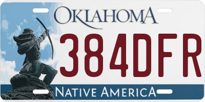 OK license plate 384DFR