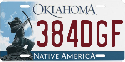 OK license plate 384DGF