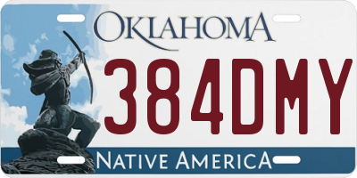 OK license plate 384DMY