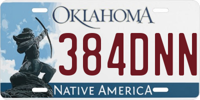 OK license plate 384DNN