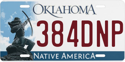 OK license plate 384DNP