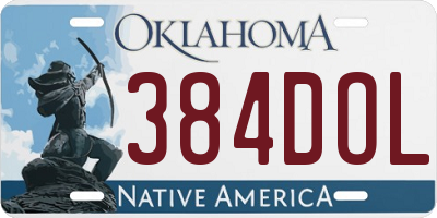 OK license plate 384DOL