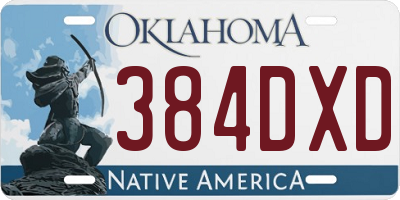 OK license plate 384DXD