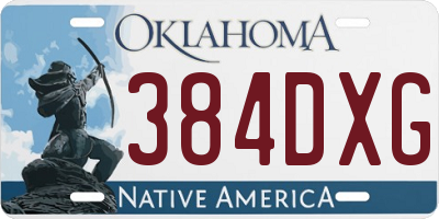 OK license plate 384DXG