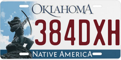 OK license plate 384DXH