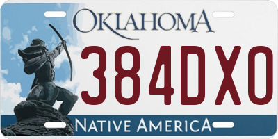 OK license plate 384DXO