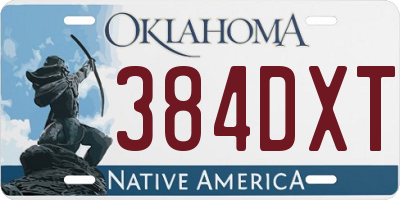 OK license plate 384DXT