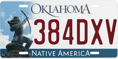 OK license plate 384DXV