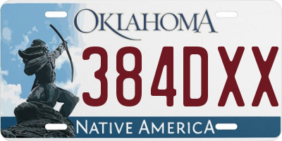 OK license plate 384DXX