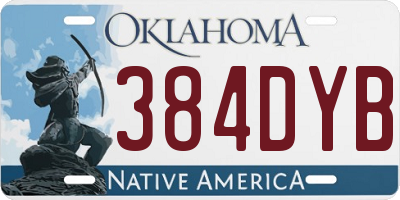 OK license plate 384DYB