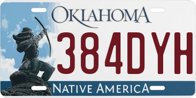 OK license plate 384DYH