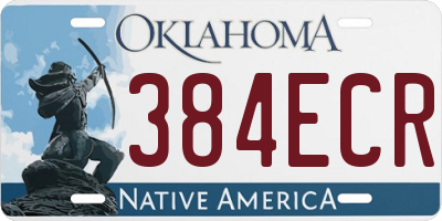 OK license plate 384ECR