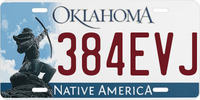 OK license plate 384EVJ