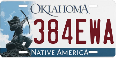 OK license plate 384EWA
