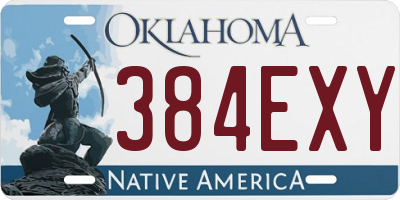 OK license plate 384EXY