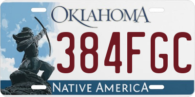 OK license plate 384FGC