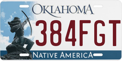 OK license plate 384FGT