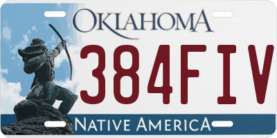 OK license plate 384FIV