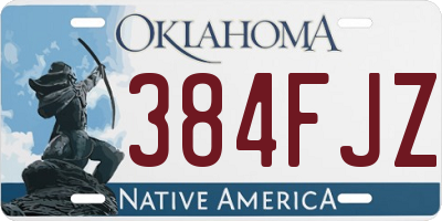 OK license plate 384FJZ