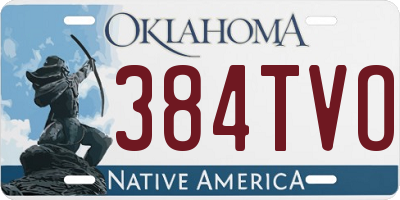 OK license plate 384TVO